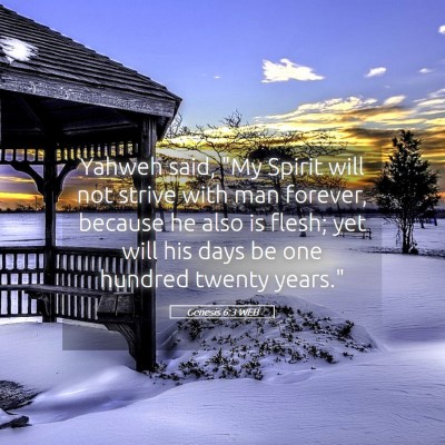 Picture 05 - Genesis 6:3 WEB - Yahweh said, 