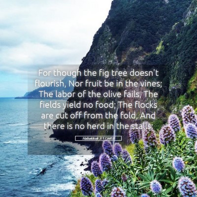 Picture 05 - Habakkuk 3:17 WEB - For though the fig tree doesn't flourish, Nor - Bible Verse Picture