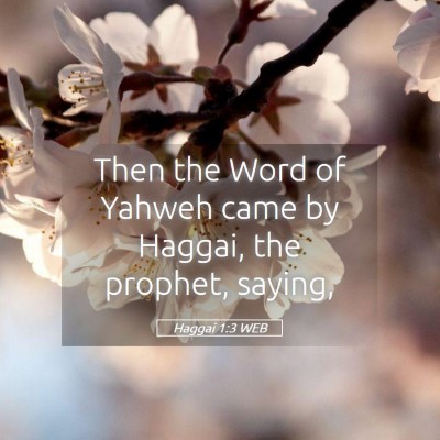 Picture 05 - Haggai 1:3 WEB - Then the Word of Yahweh came by Haggai, the - Bible Verse Picture