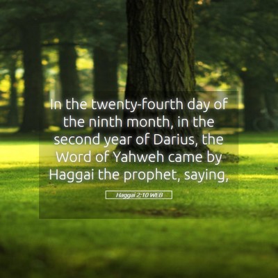 Picture 05 - Haggai 2:10 WEB - In the twenty-fourth day of the ninth month, in - Bible Verse Picture