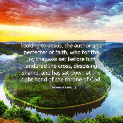 Picture 05 - Hebrews 12:2 WEB - looking to Jesus, the author and perfecter of - Bible Verse Picture