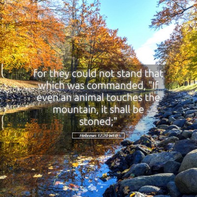 Picture 05 - Hebrews 12:20 WEB - for they could not stand that which was - Bible Verse Picture
