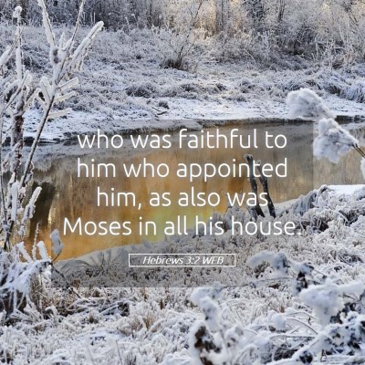 Picture 05 - Hebrews 3:2 WEB - who was faithful to him who appointed him, as - Bible Verse Picture