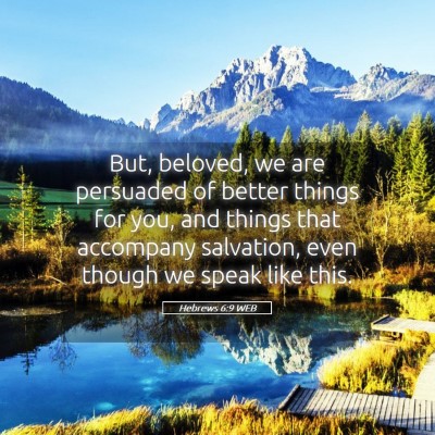 Picture 05 - Hebrews 6:9 WEB - But, beloved, we are persuaded of better things - Bible Verse Picture