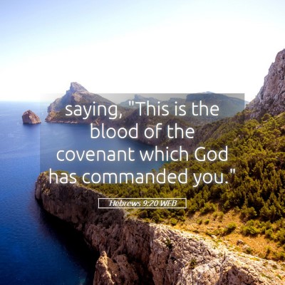 Picture 05 - Hebrews 9:20 WEB - saying, 