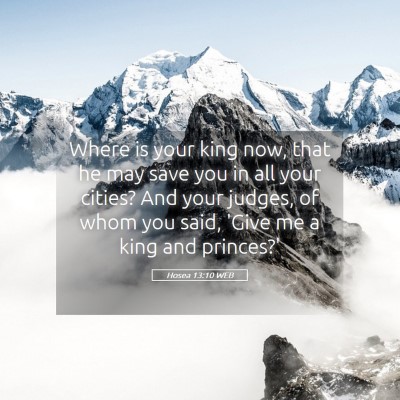 Picture 05 - Hosea 13:10 WEB - Where is your king now, that he may save you in - Bible Verse Picture