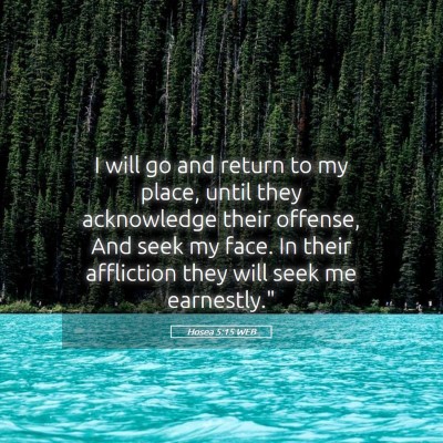 Picture 05 - Hosea 5:15 WEB - I will go and return to my place, until they - Bible Verse Picture