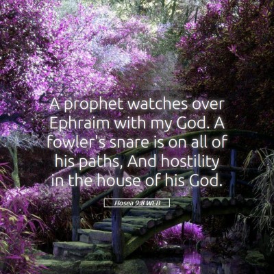 Picture 05 - Hosea 9:8 WEB - A prophet watches over Ephraim with my God. A - Bible Verse Picture