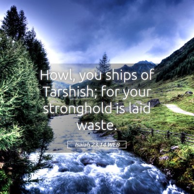 Picture 05 - Isaiah 23:14 WEB - Howl, you ships of Tarshish; for your stronghold - Bible Verse Picture