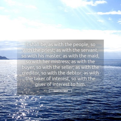 Picture 05 - Isaiah 24:2 WEB - It shall be, as with the people, so with the - Bible Verse Picture