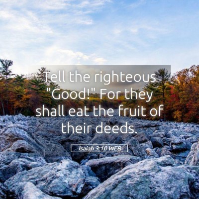 Picture 05 - Isaiah 3:10 WEB - Tell the righteous 