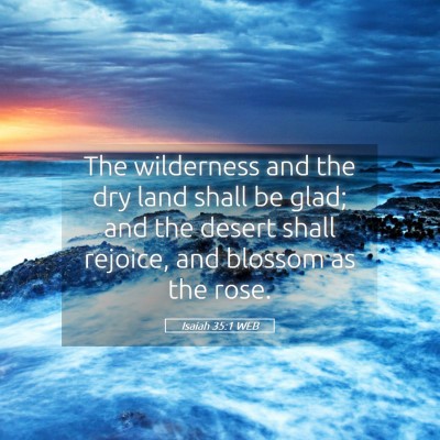 Picture 05 - Isaiah 35:1 WEB - The wilderness and the dry land shall be glad; - Bible Verse Picture