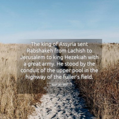 Picture 05 - Isaiah 36:2 WEB - The king of Assyria sent Rabshakeh from Lachish - Bible Verse Picture