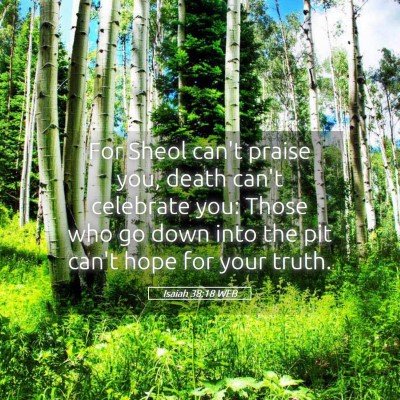 Picture 05 - Isaiah 38:18 WEB - For Sheol can't praise you, death can't celebrate - Bible Verse Picture