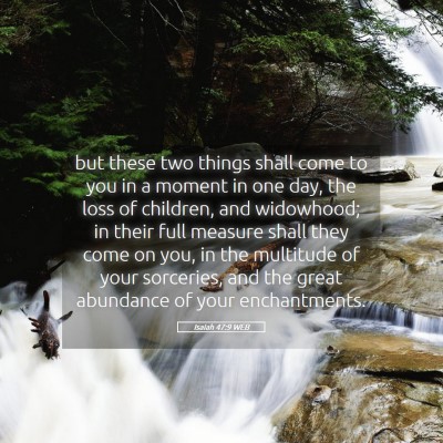 Picture 05 - Isaiah 47:9 WEB - but these two things shall come to you in a - Bible Verse Picture