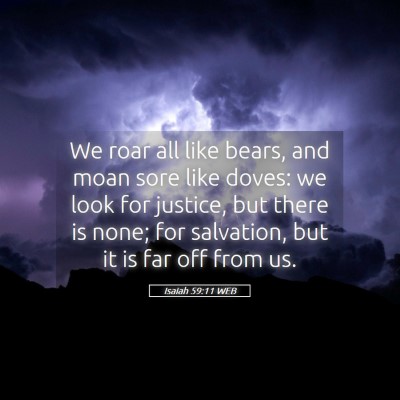 Picture 05 - Isaiah 59:11 WEB - We roar all like bears, and moan sore like doves: - Bible Verse Picture