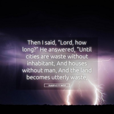 Picture 05 - Isaiah 6:11 WEB - Then I said, 