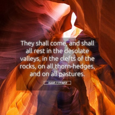Picture 05 - Isaiah 7:19 WEB - They shall come, and shall all rest in the - Bible Verse Picture