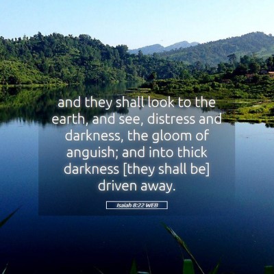 Picture 05 - Isaiah 8:22 WEB - and they shall look to the earth, and see, - Bible Verse Picture