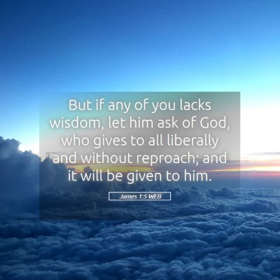 Picture 05 - James 1:5 WEB - But if any of you lacks wisdom, let him ask of - Bible Verse Picture