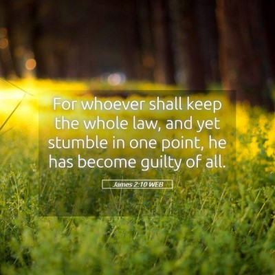 Picture 05 - James 2:10 WEB - For whoever shall keep the whole law, and yet - Bible Verse Picture