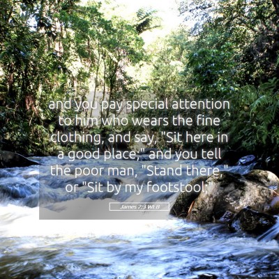 Picture 05 - James 2:3 WEB - and you pay special attention to him who wears - Bible Verse Picture
