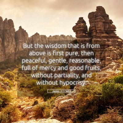 Picture 05 - James 3:17 WEB - But the wisdom that is from above is first pure, - Bible Verse Picture