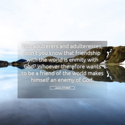Picture 05 - James 4:4 WEB - You adulterers and adulteresses, don't you know - Bible Verse Picture