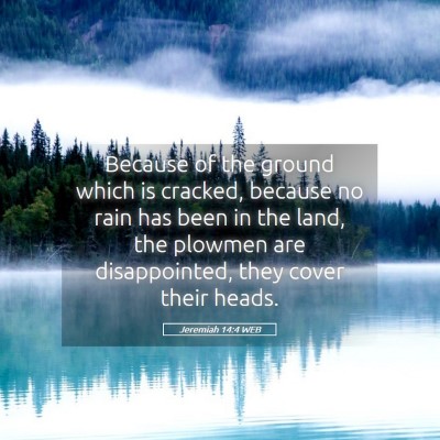 Picture 05 - Jeremiah 14:4 WEB - Because of the ground which is cracked, because - Bible Verse Picture
