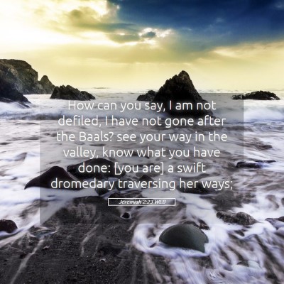 Picture 05 - Jeremiah 2:23 WEB - How can you say, I am not defiled, I have not - Bible Verse Picture