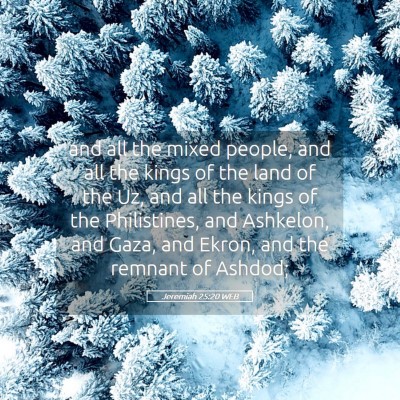 Picture 05 - Jeremiah 25:20 WEB - and all the mixed people, and all the kings of - Bible Verse Picture