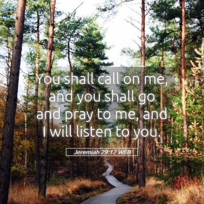 Picture 05 - Jeremiah 29:12 WEB - You shall call on me, and you shall go and pray - Bible Verse Picture