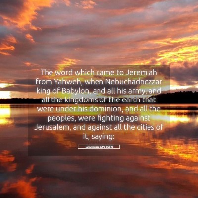 Picture 05 - Jeremiah 34:1 WEB - The word which came to Jeremiah from Yahweh, when - Bible Verse Picture