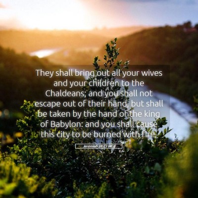 Picture 05 - Jeremiah 38:23 WEB - They shall bring out all your wives and your - Bible Verse Picture