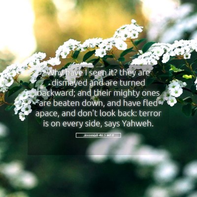 Picture 05 - Jeremiah 46:5 WEB - Why have I seen it? they are dismayed and are - Bible Verse Picture