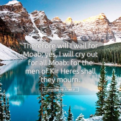 Picture 05 - Jeremiah 48:31 WEB - Therefore will I wail for Moab; yes, I will cry - Bible Verse Picture