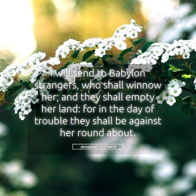 Picture 05 - Jeremiah 51:2 WEB - I will send to Babylon strangers, who shall - Bible Verse Picture