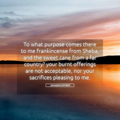 Picture 05 - Jeremiah 6:20 WEB - To what purpose comes there to me frankincense - Bible Verse Picture