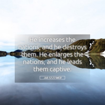 Picture 05 - Job 12:23 WEB - He increases the nations, and he destroys them. - Bible Verse Picture