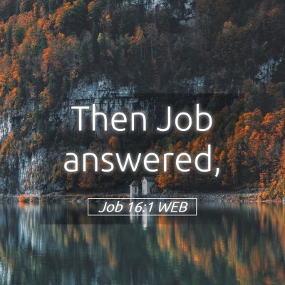 Picture 05 - Job 16:1 WEB - Then Job - Bible Verse Picture