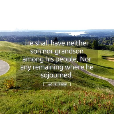 Picture 05 - Job 18:19 WEB - He shall have neither son nor grandson among his - Bible Verse Picture
