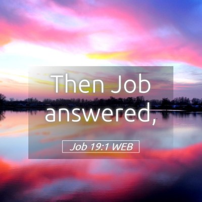 Picture 05 - Job 19:1 WEB - Then Job - Bible Verse Picture