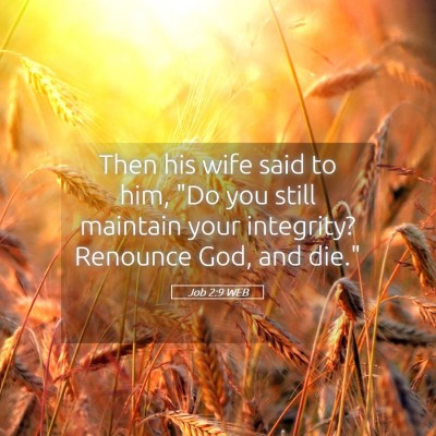 Picture 05 - Job 2:9 WEB - Then his wife said to him, 