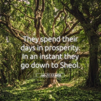 Picture 05 - Job 21:13 WEB - They spend their days in prosperity. In an - Bible Verse Picture