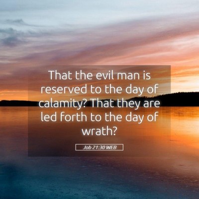 Picture 05 - Job 21:30 WEB - That the evil man is reserved to the day of - Bible Verse Picture