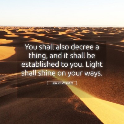 Picture 05 - Job 22:28 WEB - You shall also decree a thing, and it shall be - Bible Verse Picture