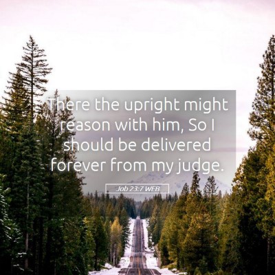 Picture 05 - Job 23:7 WEB - There the upright might reason with him, So I - Bible Verse Picture