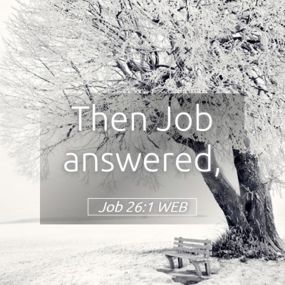 Picture 05 - Job 26:1 WEB - Then Job - Bible Verse Picture