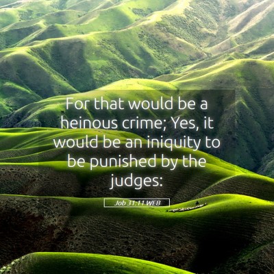 Picture 05 - Job 31:11 WEB - For that would be a heinous crime; Yes, it would - Bible Verse Picture