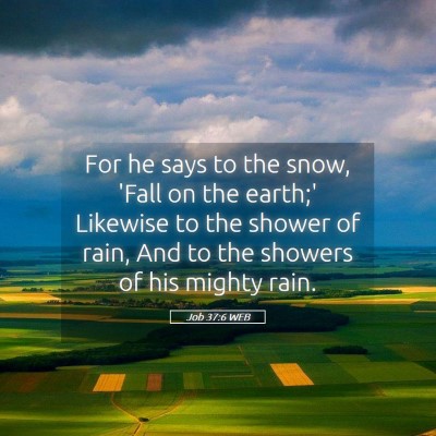 Picture 05 - Job 37:6 WEB - For he says to the snow, 'Fall on the earth;' - Bible Verse Picture